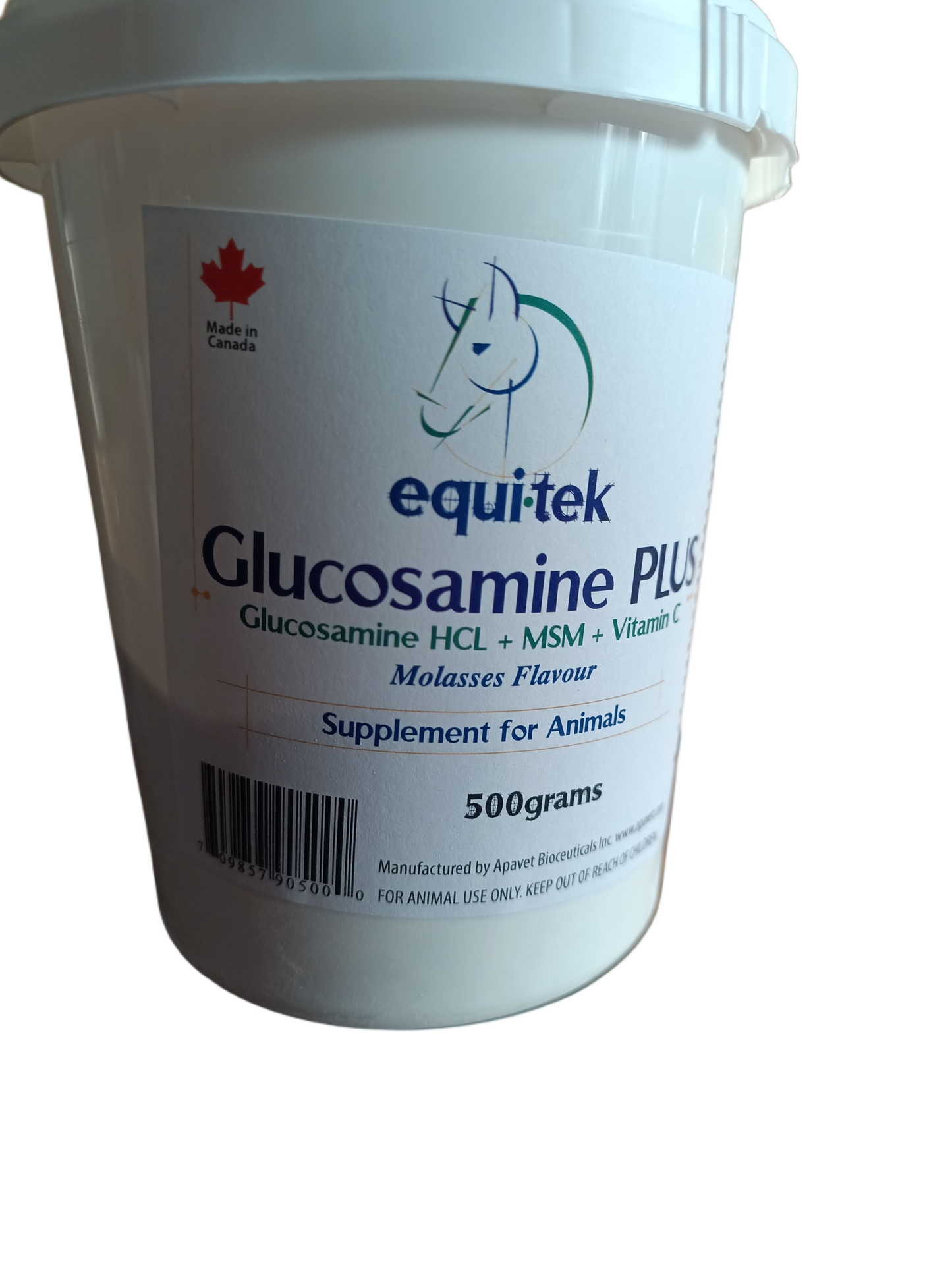 Equitek Glucosamine Plus MSM and Vitamin C For Mammals- 500g Pail