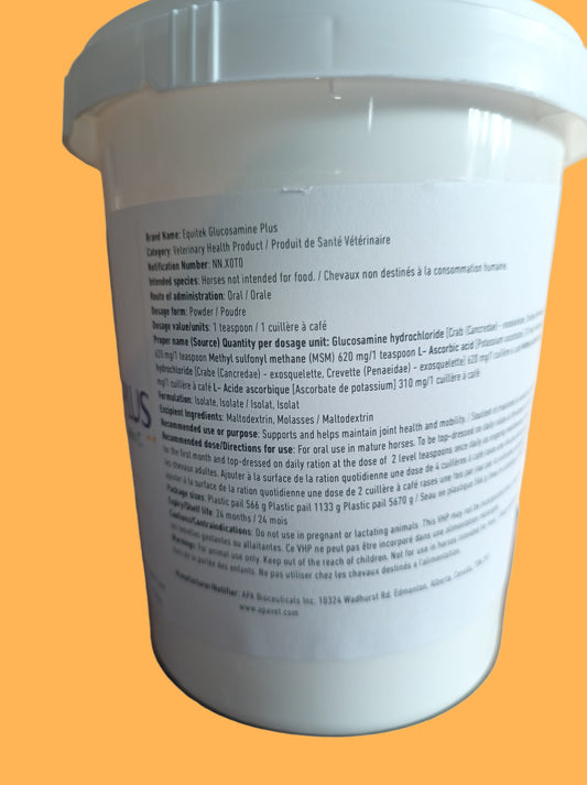Glucosamine Plus 500g Pail Label